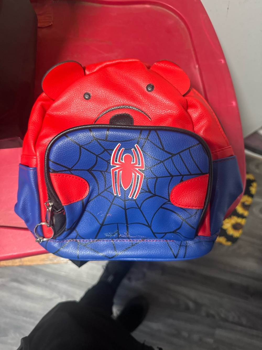 Kids Red & Blue Spider-man Winnie the Pooh mini Backpack